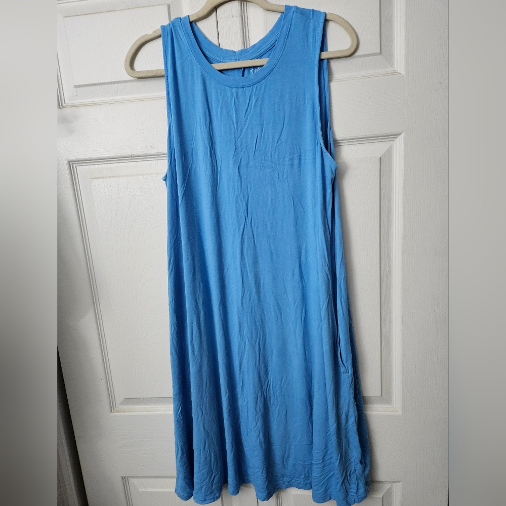 Time and Tru Light Blue Sleeveless Blue Dress